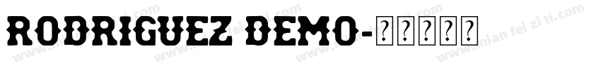 Rodriguez Demo字体转换